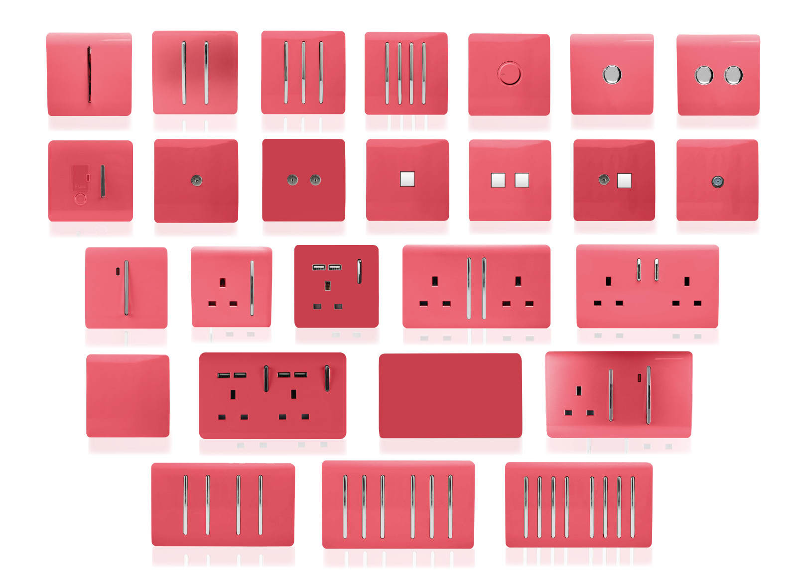 Strawberry Wiring Accessories Trendi Decorative Screwless